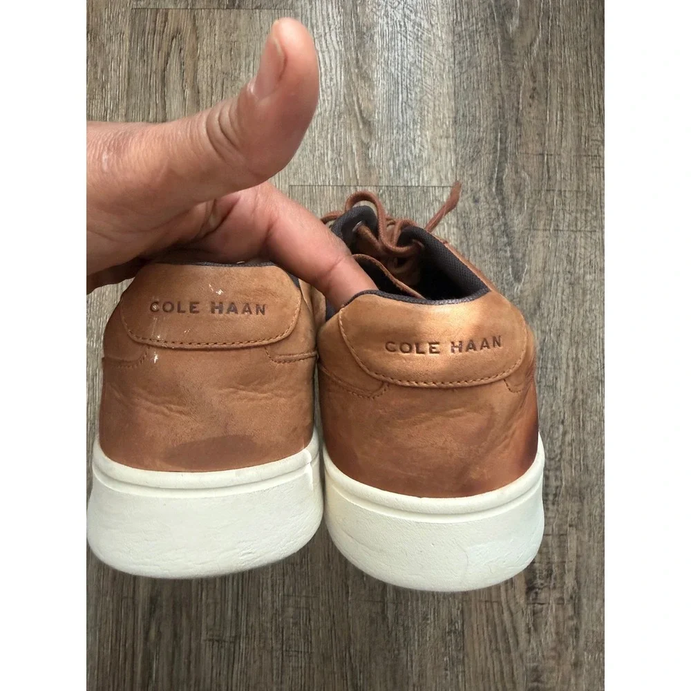 Cole Haan Grand Crosscourt Mens 12M British Tan Leather Perforated Sneakers C339